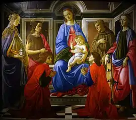 Sacra conversazione altarpiece, c. 1470-72, Uffizi, called the Pala di Sant'Ambrogio