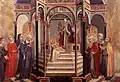 Presentation of the Virgin at the Temple (1448–52) - Tempera on wood, 32 x 46&nbsp;cm. Pinacoteca, Vatican