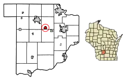 Location of Rock Springs in Sauk County, Wisconsin.