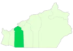 Location of Sorkheh County in&nbsp;Semnan&nbsp;province