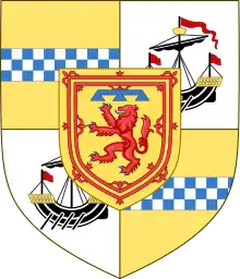 Arms of the Prince of Wales (in Scotland, as Duke of Rothesay)