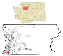 Location of Alderwood Manor, Washington
