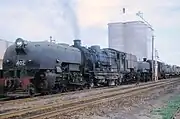 In 1968, Garratts 402 (leading) and 401 ready to depart Jamestown for Peterborough and the New South Wales border