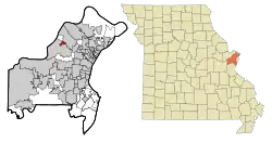 Location of Champ, Missouri