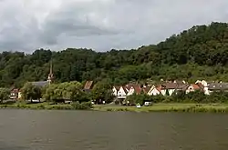 View of the town with the Church of the Assumption of the Virgin Mary