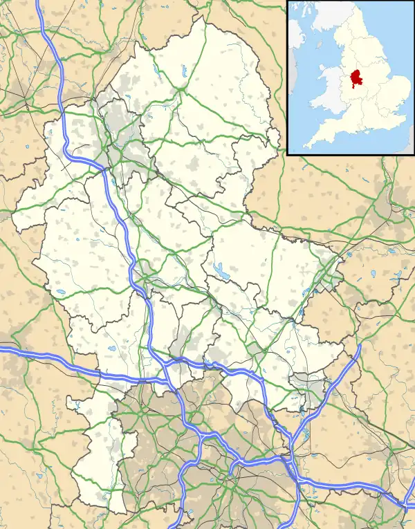 Edial is located in Staffordshire