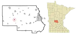 Location of Spring Hillwithin Stearns County, Minnesota