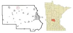 Location of Saint Rosawithin Stearns County, Minnesota