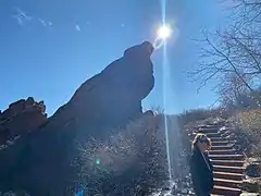 Sunburst on trail