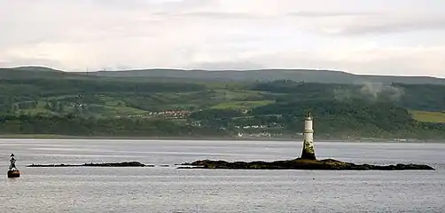 The Gantocks from Dunoon, with Gourock in the background to the east