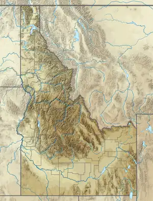 Map showing the location of Hells Gate State Park