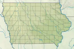 Map showing the location of Springbrook State Park