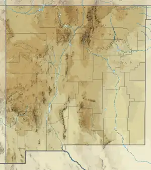 Map showing the location of White Sands National Park