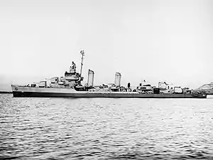 USS Kalk (DD-611) off Mare Island in December 1942