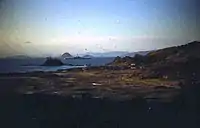 USS&nbsp;Wisconsin seen from Ryodo, January 1952