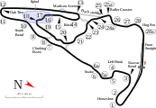 Grand West Course4.100&nbsp;mi (6.598&nbsp;km)28 turns