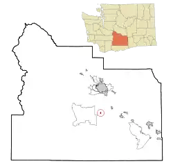Location of Harrah, Washington