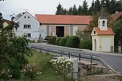 Centre of Zichovec with a chapel