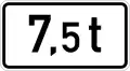 MassenangabeWeight (7.5 tons)