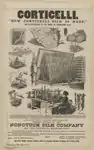 Nonotuck Silk Company advertisement for Corticelli silk showing the stages of silk production