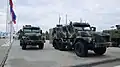 Véhicule blindé "patrouille" à la base de KamAZ-5350 à l'exposition "Armée-2021&nbsp;(ru)"