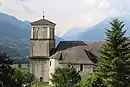 L'église Saint-Hippolyte d'Agos en 2014.
