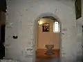 Le baptistère vu depuis l'entrée