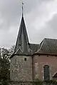 Façade sud, détail de la tour