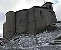 La tour de la sacristie et le chevet (XIIe&nbsp;siècle).