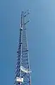 Site d'émission du Mont Luisandre (antennes d'émission au sommet).