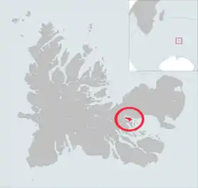 Carte de localisation de l'île Haute.