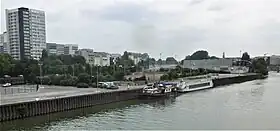 l’île Martinet en 2021 vue de la passerelle d’Ivry-Charenton