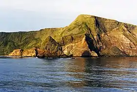 Relief côtier de l'île Saint-Paul.
