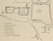 Le plan du pénitencier Sainte-Anne.
