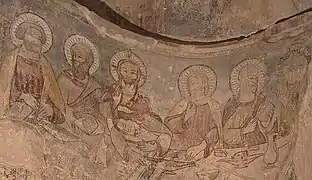 la scène, fresque,
