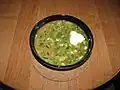 Soupe mixée et ajout de la smetana.