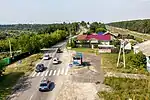 Vue aérienne de l'entrée de la commune urbaine