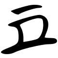 Caractère lamelles de bambou de Chu