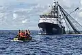 Bateau de pêche de Taïwan au large de Nauru.