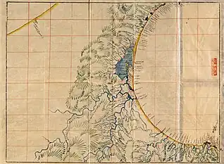 From Experimental Investigations into the Montane and Fluvial Geography of North Ezo (1860) by Matsuura Takeshirō (Hakodate City Central Library) (Municipal Tangible Cultural Property)