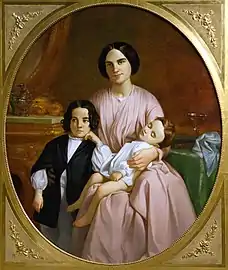 Portait de l'épouse et des fils du peintre - Musée national d'Art de Catalogne