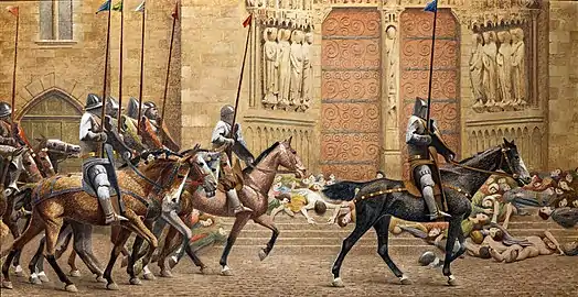 Comment entra dans Paris Monseigneur le Dauphin, 2e&nbsp;esquisse (1887), huile sur toile.