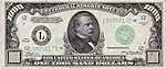 Avers d'un billet de 1000 dollars américains, type 1934