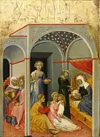 Andrea di Bartolo, Nativité de la Vierge, c. 1400, National Gallery of Art, Washington.