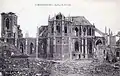 L'église Saint-Vaast après la Première Guerre mondiale - 1919.