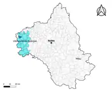 La Capelle-Balaguier dans l'intercommunalité en 2020.