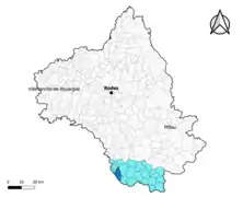Laval-Roquecezière dans l'intercommunalité en 2020.