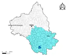 Montlaur dans l'arrondissement de Millau en 2020.