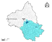 Pont-de-Salars dans l'arrondissement de Millau en 2020.