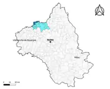 Saint-Santin dans le canton de Lot et Dourdou en 2020.